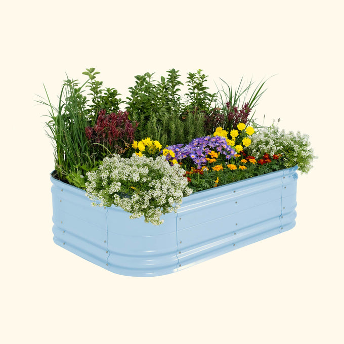Medium Novel Modular Metal Raised Garden Bed Kit 17" Tall 6 In 1