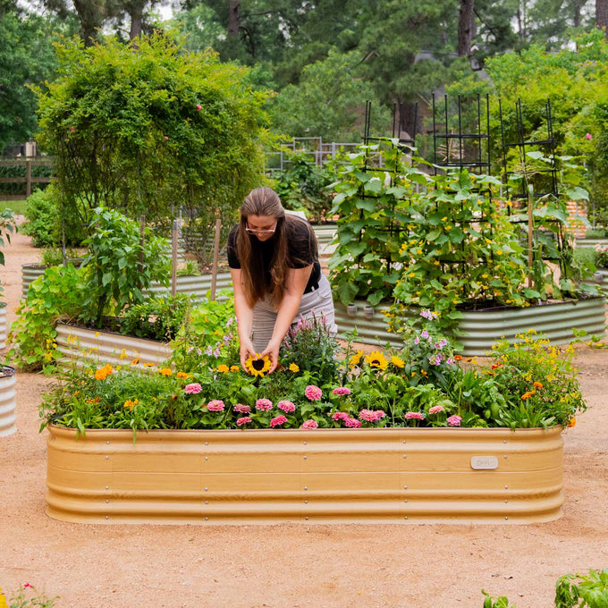 Large Novel Modular Metal Raised Garden Bed Kit 17" Tall 9 In 1