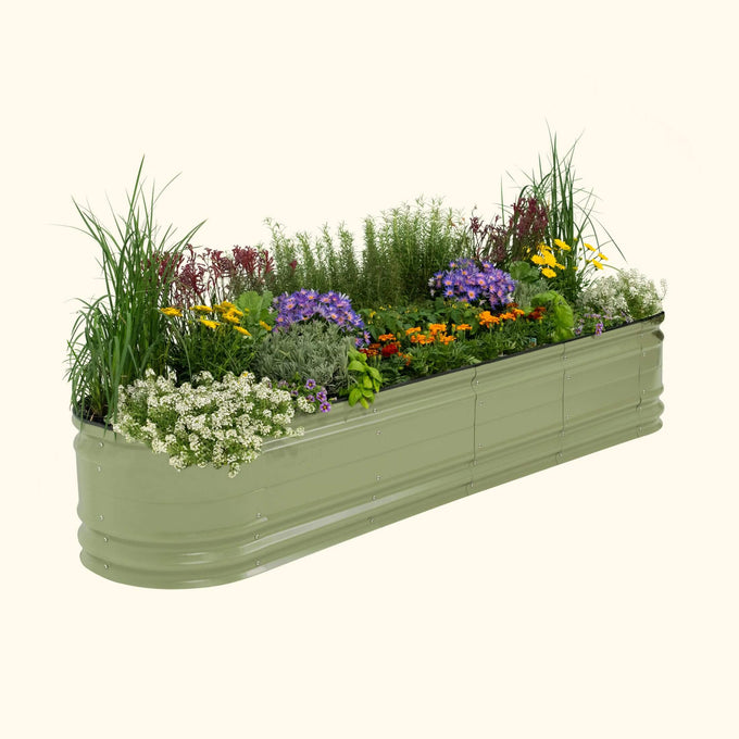 Large Novel Modular Metal Raised Garden Bed Kit 17" Tall 9 In 1