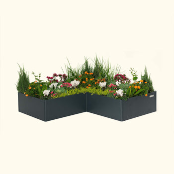 Tall Modern Shape Metal Raised Garden Bed 83" L x 83" W x 17" H