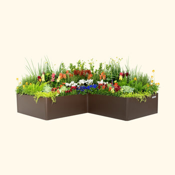 Tall Modern Shape Metal Raised Garden Bed 83" L x 83" W x 17" H