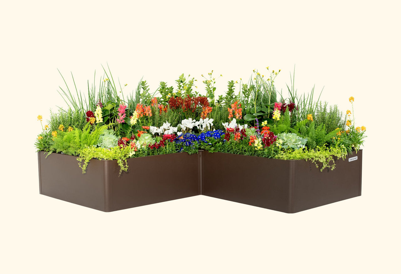 Tall Modern Shape Metal Raised Garden Bed 83" L x 83" W x 17" H