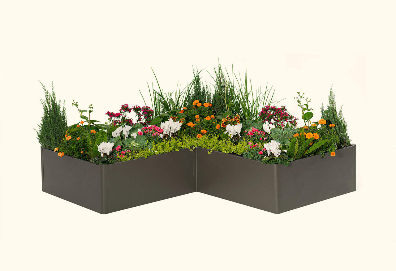 Tall Modern Shape Metal Raised Garden Bed 83" L x 83" W x 17" H