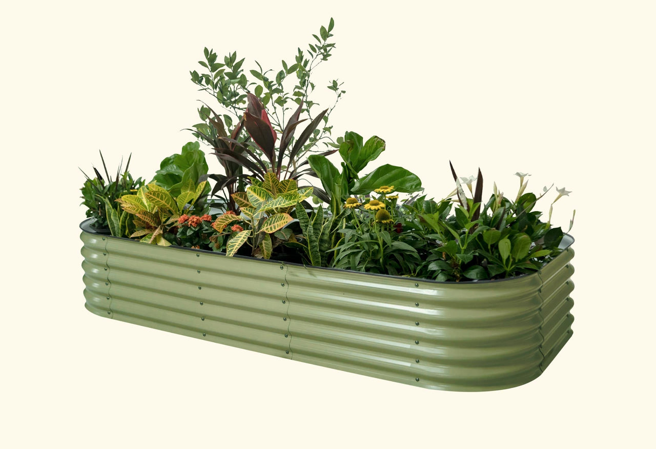 17" Tall 10 In 1 Jumbo Modular Metal Raised Garden Bed Kit