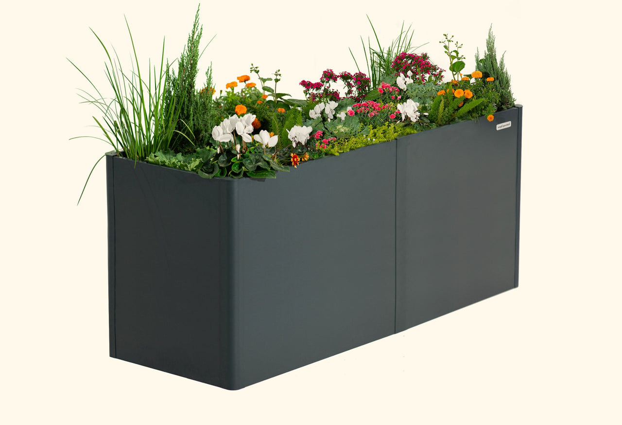 Extra Tall Modern Metal Raised Garden Bed 83" Lx 27" W x 32" H