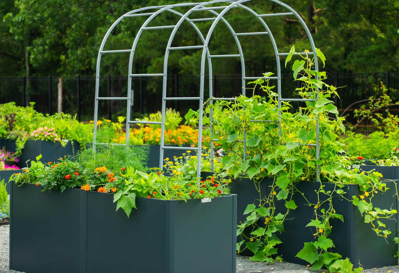 Extra Tall Modern Metal Raised Garden Bed 83" Lx 27" W x 32" H