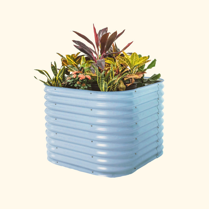 Small Modular Metal Raised Garden Bed Kit 32" Extra Tall 4 In 1