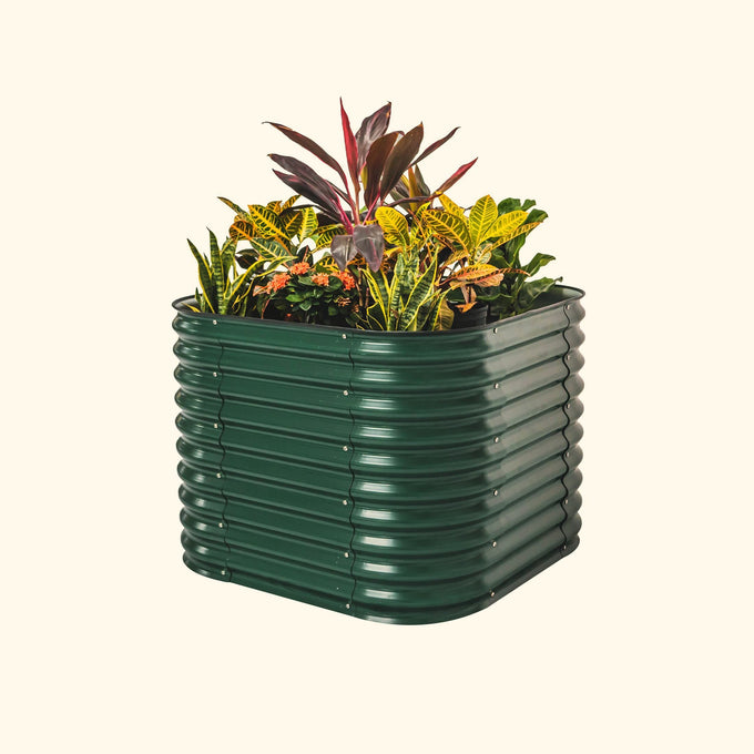 Small Modular Metal Raised Garden Bed Kit 32" Extra Tall 4 In 1